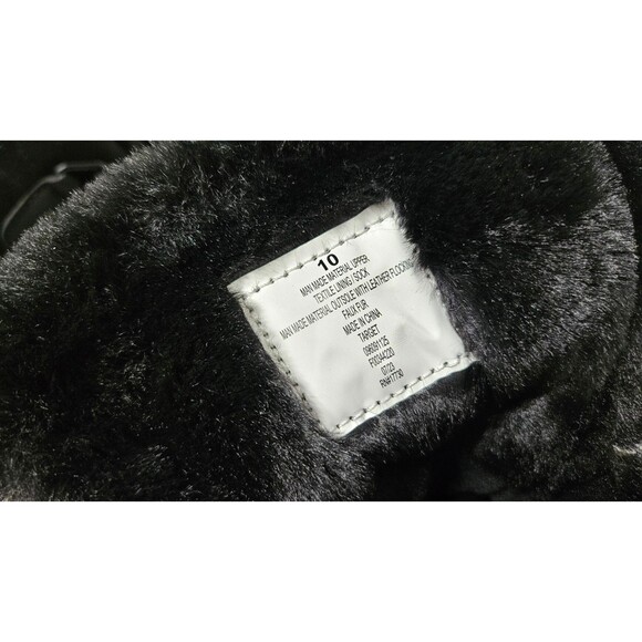 Thermolite Black Mid Calf Round Toe Laces Flat Women's Boots Size 10 - Picture 6 of 8